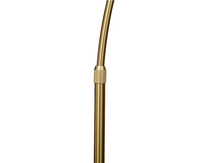 Olivia Arched Floor Lamp - Brass, Black Marble - 5