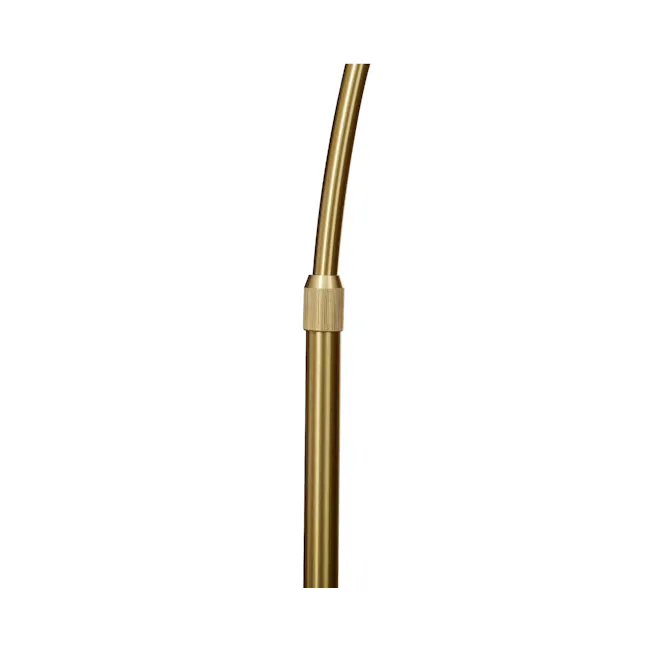 Olivia Arched Floor Lamp - Brass, Black Marble - 6 - Golden metallic pipe, sleek design, ergonomic handle, ergonomic grip