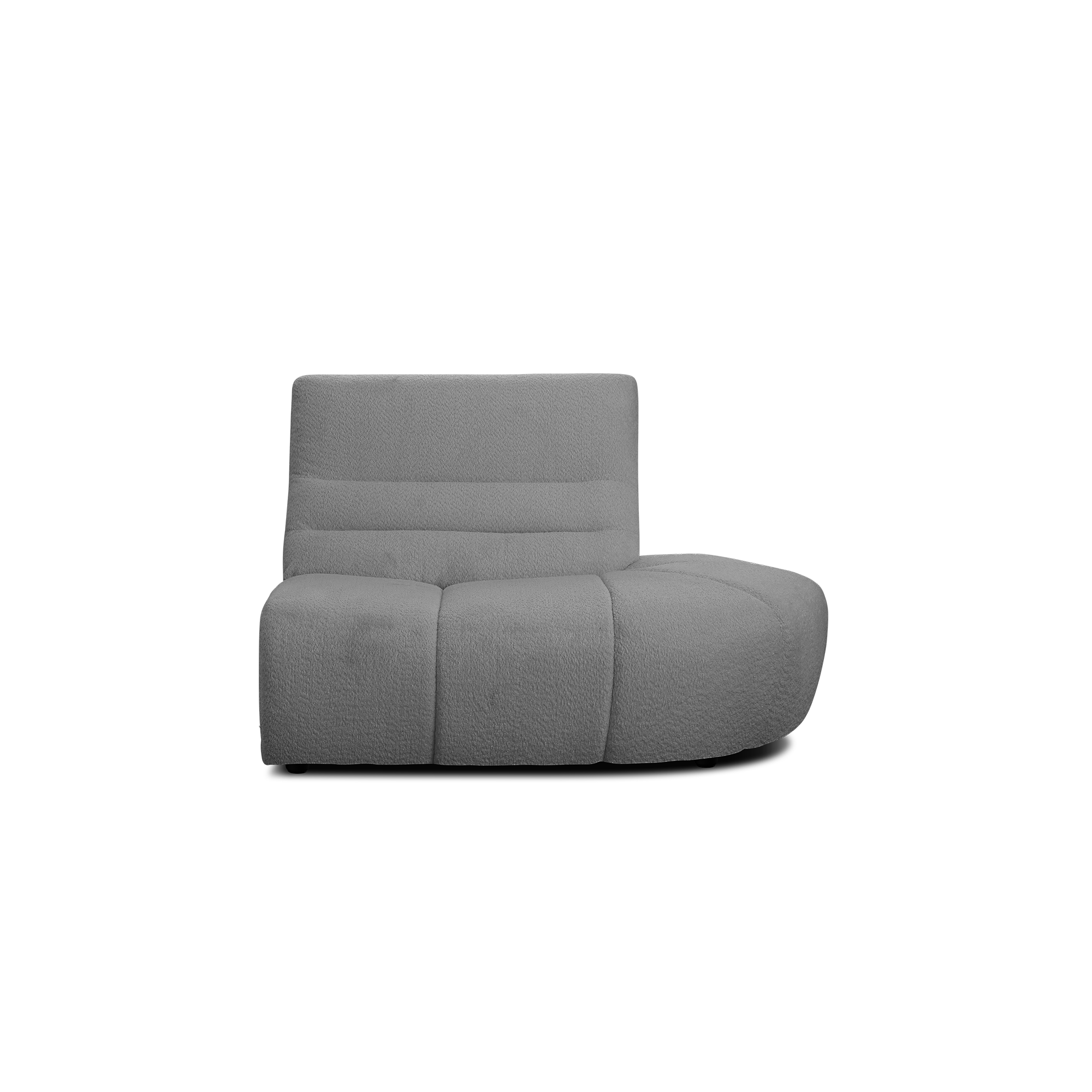 Tara Right Extended Chaise Sofa Unit - Dark Grey