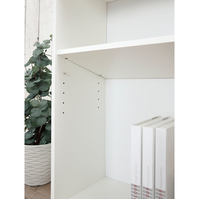 Hitoshi 5-Tier Bookshelf - White - 5