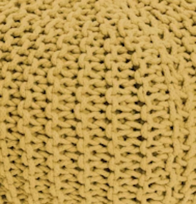 Maui Knitted Pouf - Yellow - 3