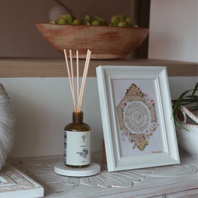 Pristine Arome Home Scent Refill 180ml - Lily & Jasmine (Refill + Reed Stick Set) - 4 - vintage, decorative, wooden shelf