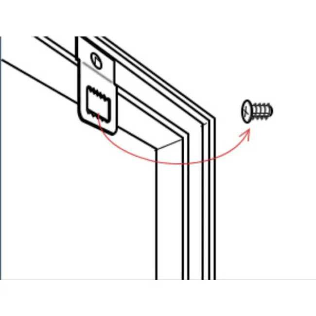 Geometric Framed Canvas 30cm x 40cm - Half - 6 - Door hinge mechanism, Screw installation, Door frame alignment, Door hinge