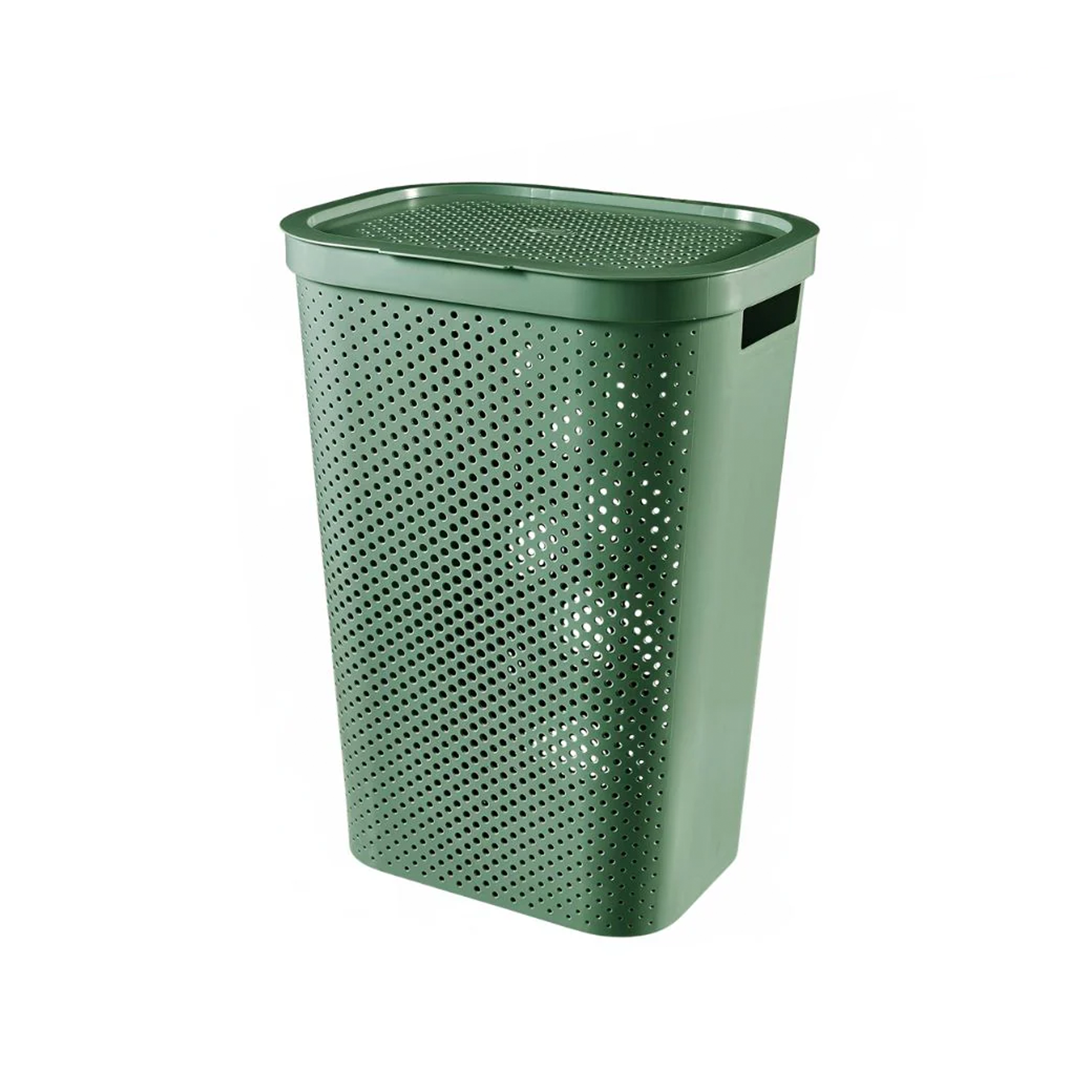 Infinity Laundry Hamper Dots with Lid - Green