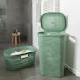 Infinity Laundry Hamper Dots with Lid - Green - 1