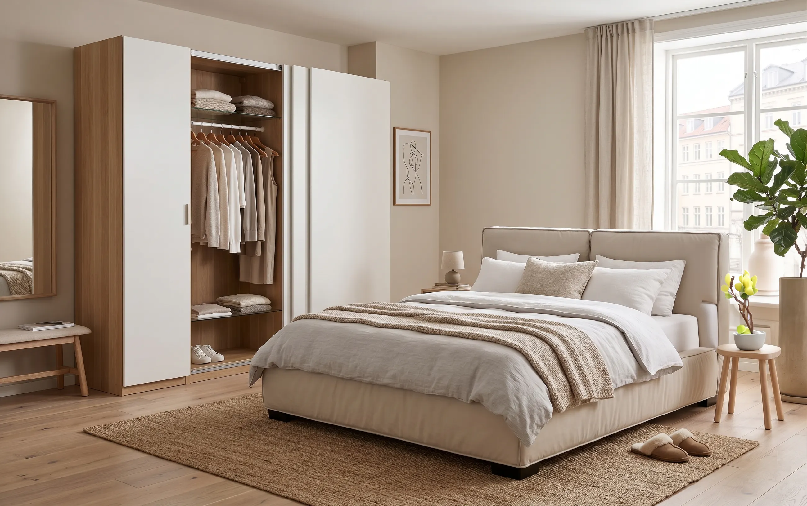 (As-is) Haven Queen Bed - Taupe (Scratch Resistant) - 16