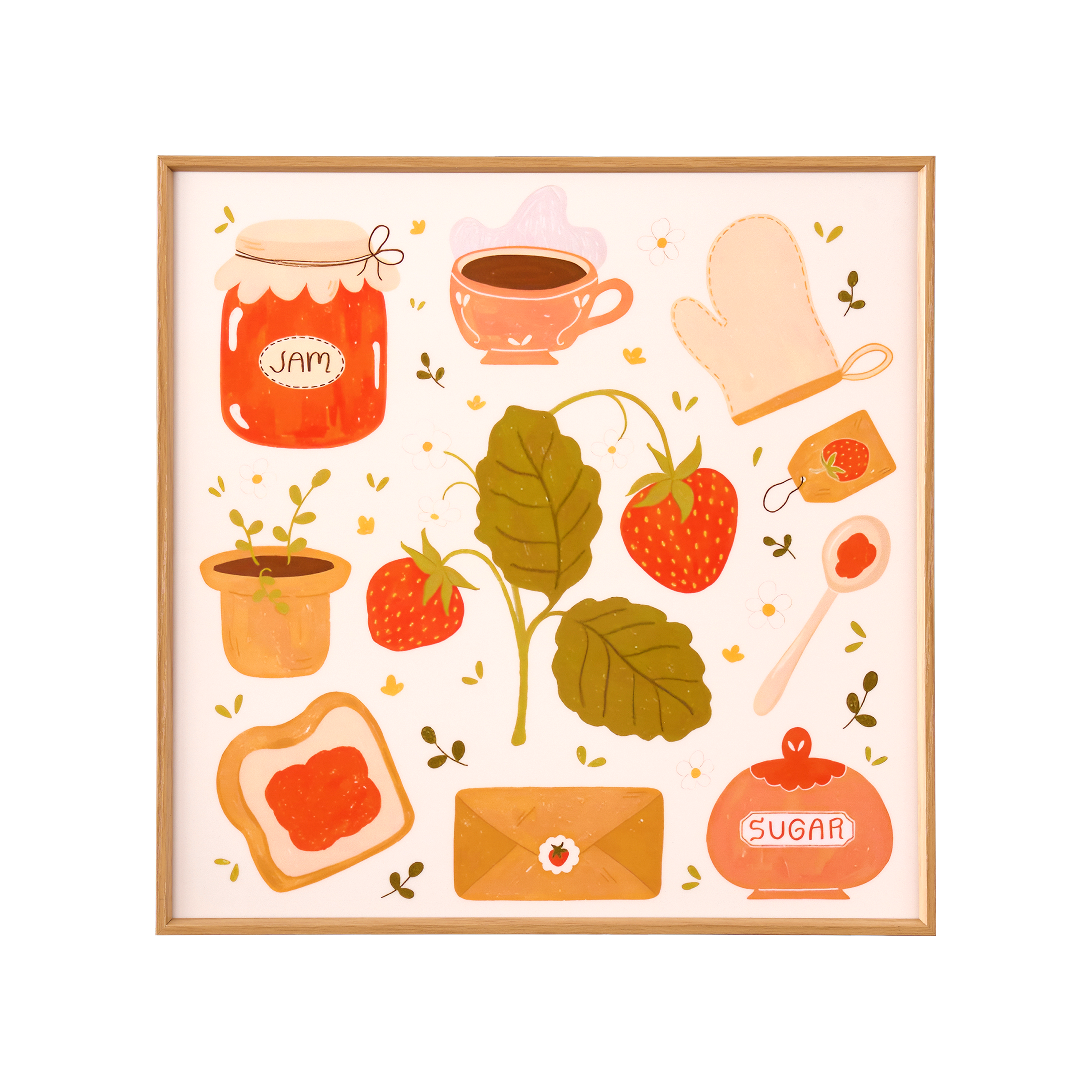Sweet Breakfast Ritual Framed Canvas 40 x 40 cm
