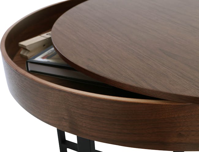 Yuri Storage Coffee Table - Walnut - 3