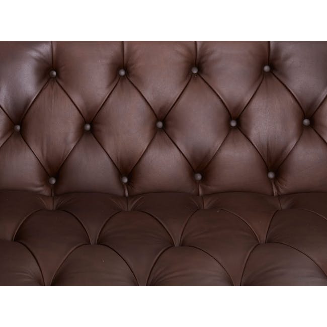 Louis 3 Seater Sofa - Brown (Premium Aniline Leather) - 5