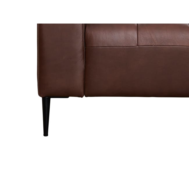 Louis 3 Seater Sofa - Brown (Premium Aniline Leather) - 6