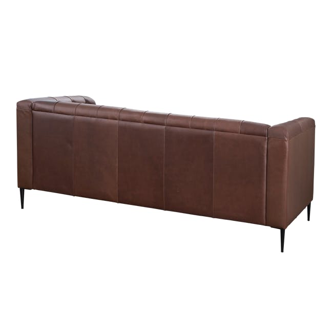 Louis 3 Seater Sofa - Brown (Premium Aniline Leather) - 2