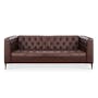 Louis 3 Seater Sofa - Brown (Premium Aniline Leather) - 0