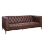 Louis 3 Seater Sofa - Brown (Premium Aniline Leather) - 1