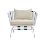 Beckett Outdoor Armchair - White, Green - 3