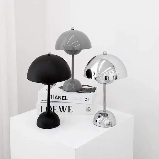 Lena LED Table Lamp - Burgundy Red - 9