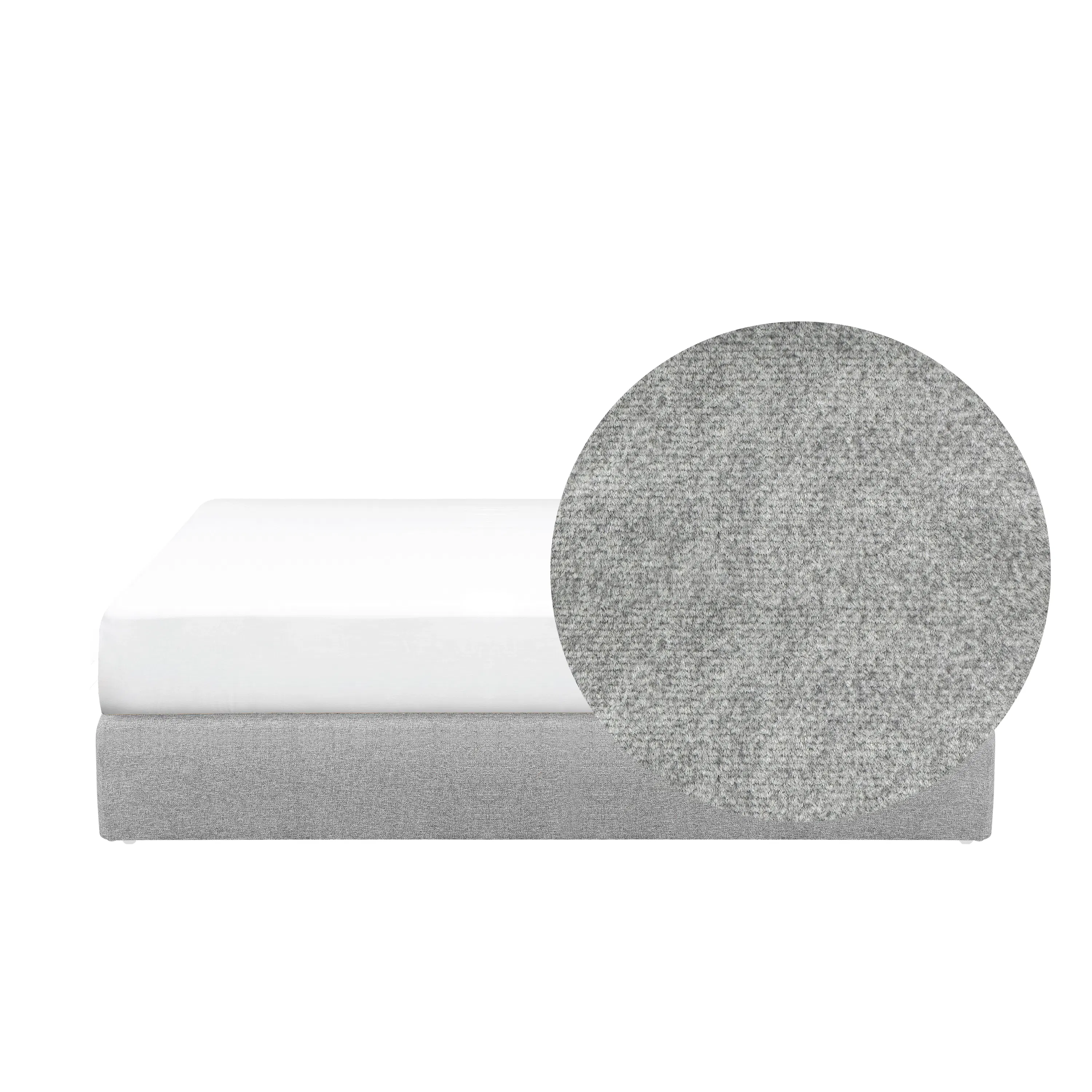 ESSENTIALS Queen Box Bed - Mink Grey (Pet Friendly)