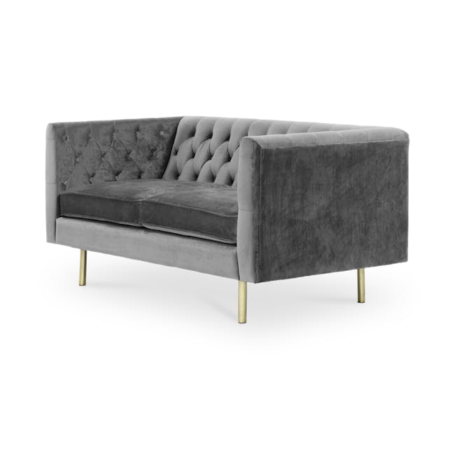 Cadencia 2 Seater Sofa with Cadencia Armchair - Anchor Grey (Velvet) - 4