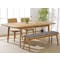 Todd Extendable Dining Table 1.6m-2m with Todd Cushioned Bench 1.5m and 2 Todd Dining Chairs - 1