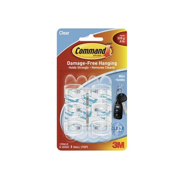 Command™ Clear Hooks with Clear Strips - Mini - 0