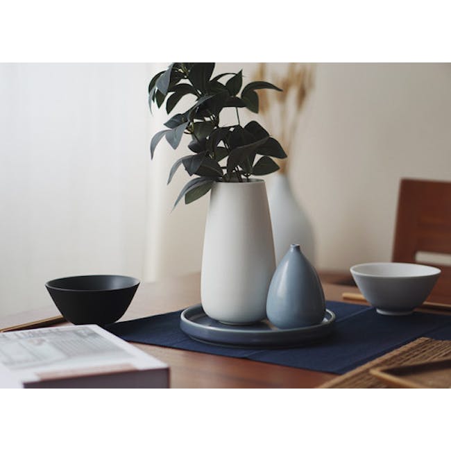 Nordic Matte Vase Water Drop - Blue Grey - 3