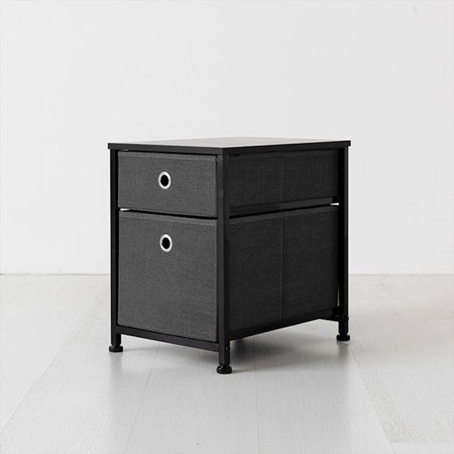 Noven Bedside Table - Dark Grey - 4