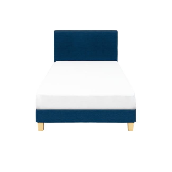 ESSENTIALS Single Headboard Divan Bed - Denim (Fabric) - 0