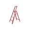 Hasegawa Lucano Aluminium 4 Step Ladder - Red