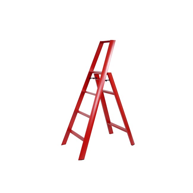 Hasegawa Lucano Aluminium 4 Step Ladder - Red - 0