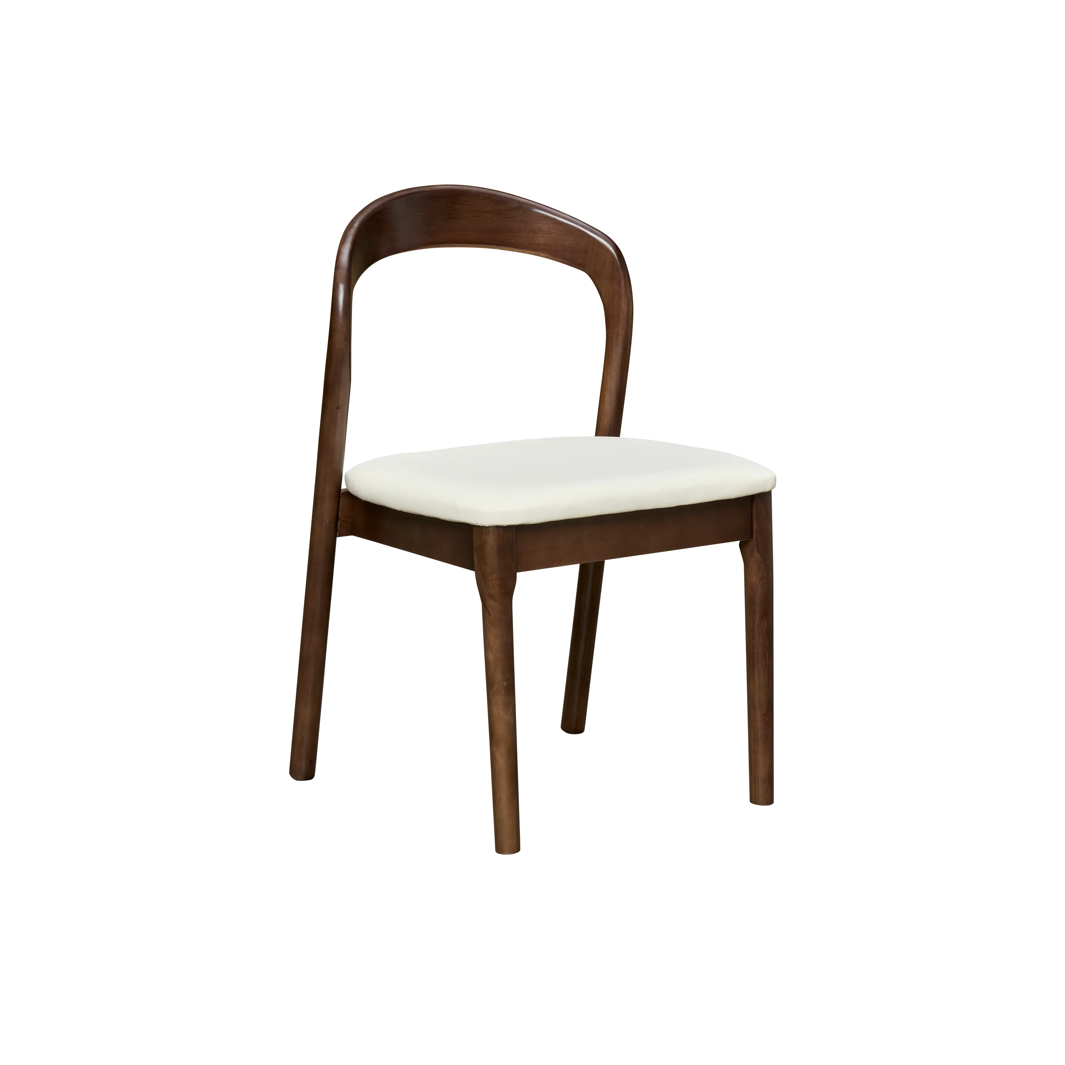 (As-is) Camry Dining Chair - Walnut, Ivory (Pet Friendly)