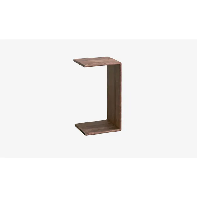 Preston C-shape End Table - Walnut - 1