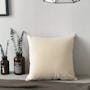 Tammy Large Velvet Cushion - Ivory - 1