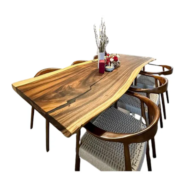 Suar Wood Slab Dining Table – The Table Guy (160cm) - 1