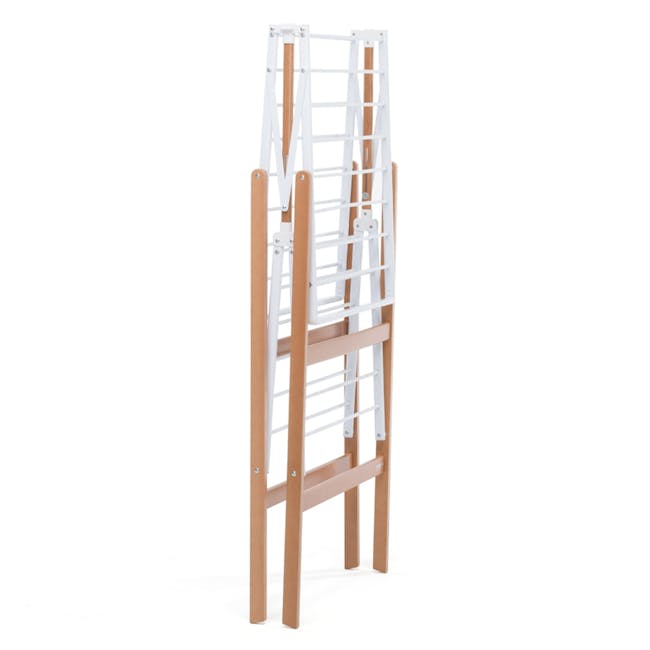 Foppapedretti Ciak Foldable Wooden Clothes Airer - Walnut - 6