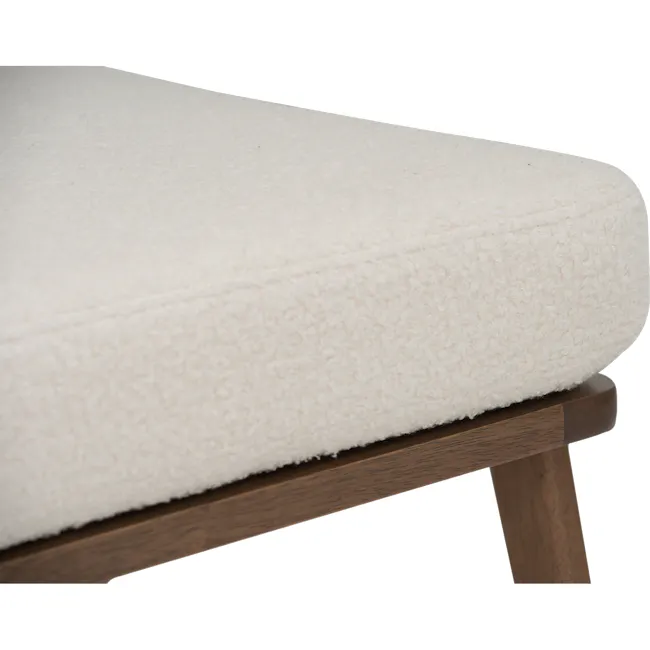 Aston Ottoman - White Cream - 8 - Cream-colored, plush, soft, fluffy, textured, cushioned, ergonomic, comfortable, cozy