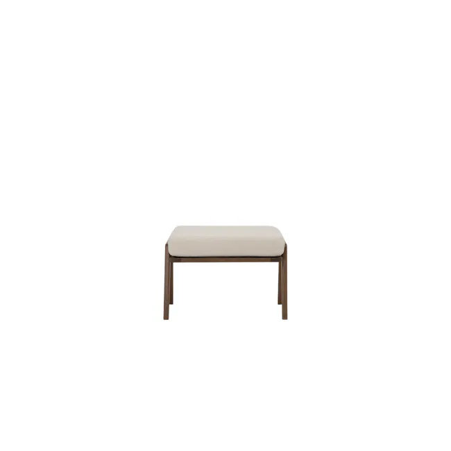 Aston Ottoman - White Cream - 1 - Modern minimalist bench, sleek design, contemporary furniture, stylish seating, low