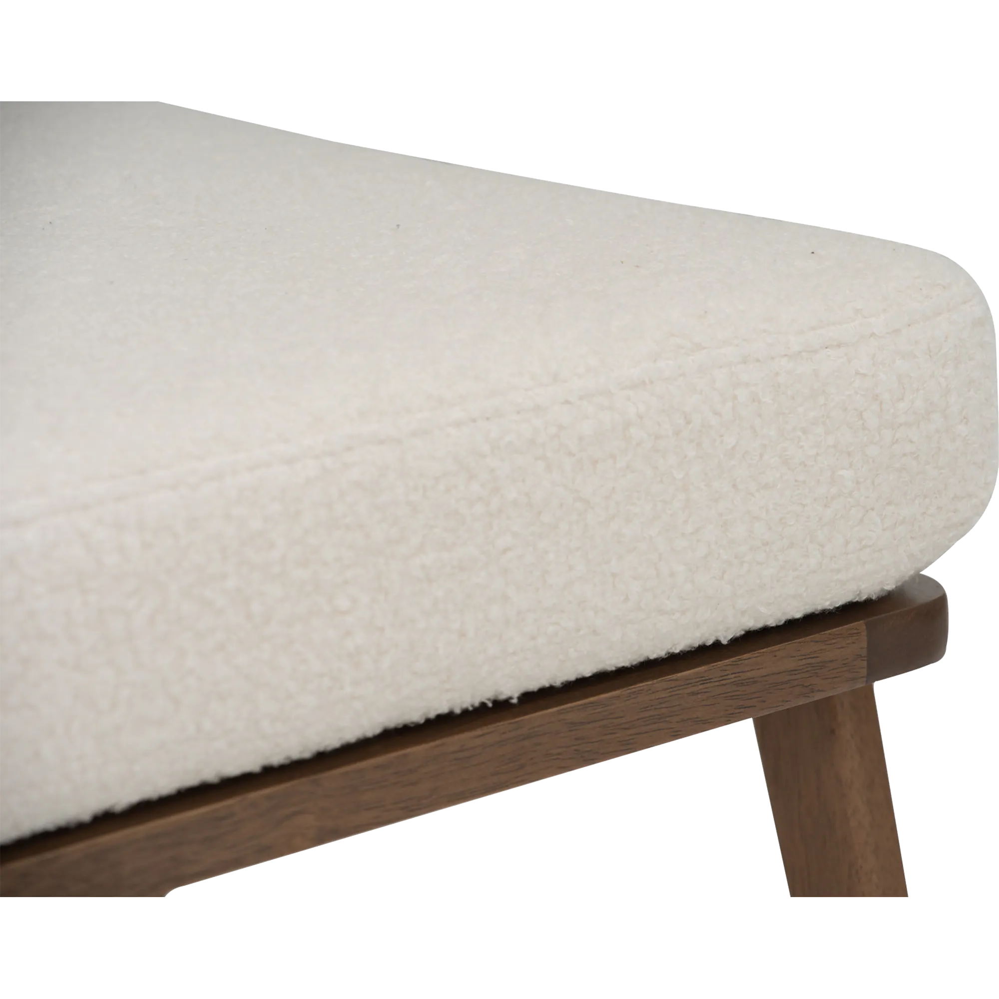 Aston Armchair with Ottoman - White Cream - 18 - Cream-colored, plush, soft, fluffy, textured, cushioned, ergonomic