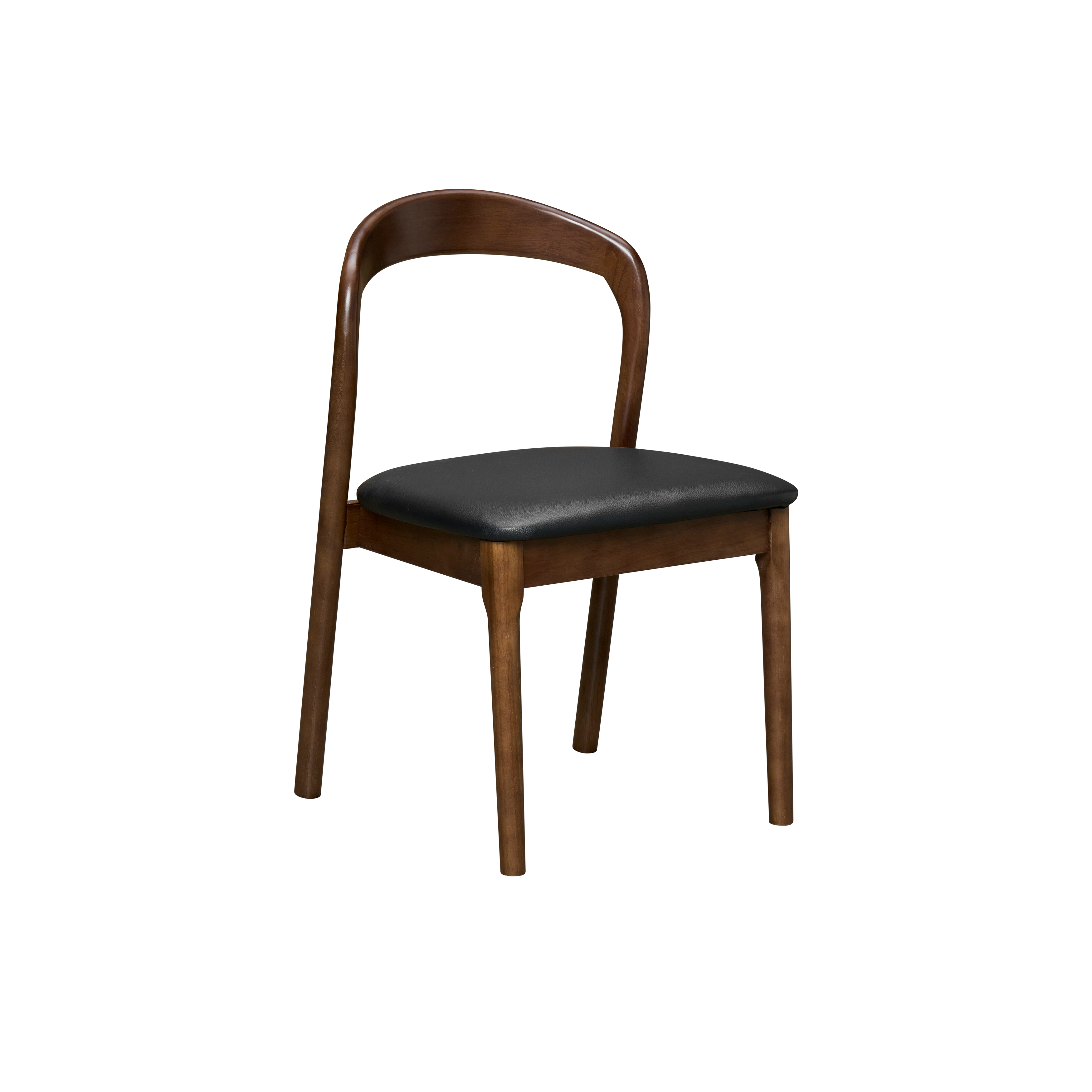 Camry Dining Chair - Walnut, Black (Pet Friendly)