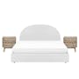 Aspen King Storage Bed in Cloud White with 2 Leland Twin Drawer Bedside Tables - 0