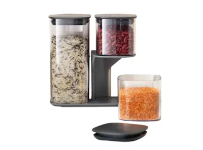 Podium™ 3-Piece Grey Storage Container Set