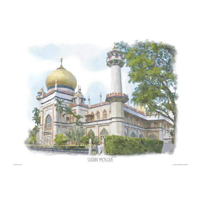Sultan Mosque Art Print - 1