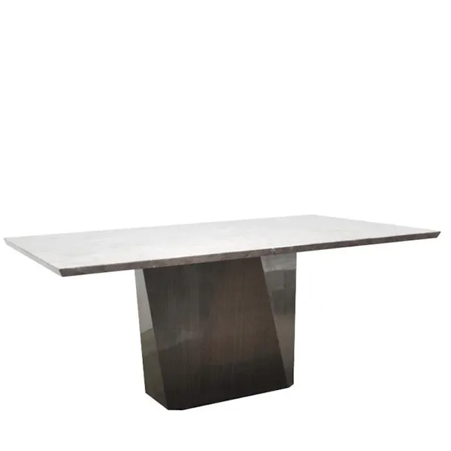 Regis Full Marble Dining Table - Rainforest Grey - 1