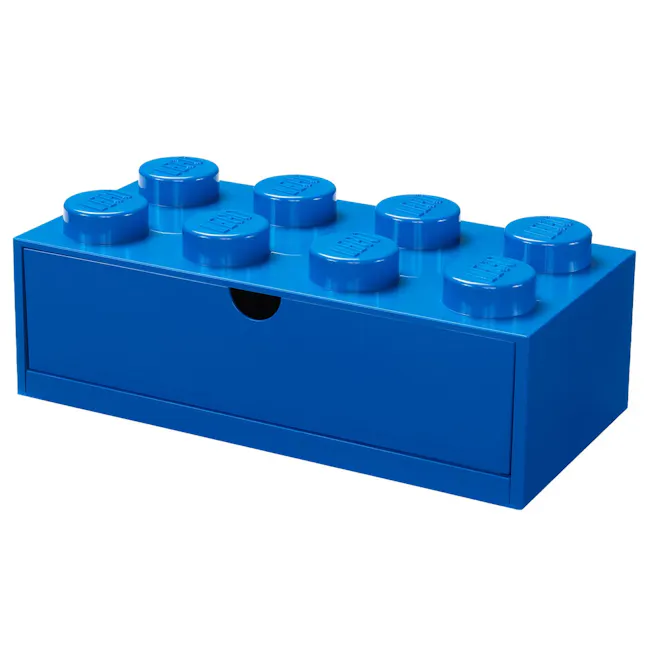 Lego Desk Drawer 8 - Bright Blue - 1