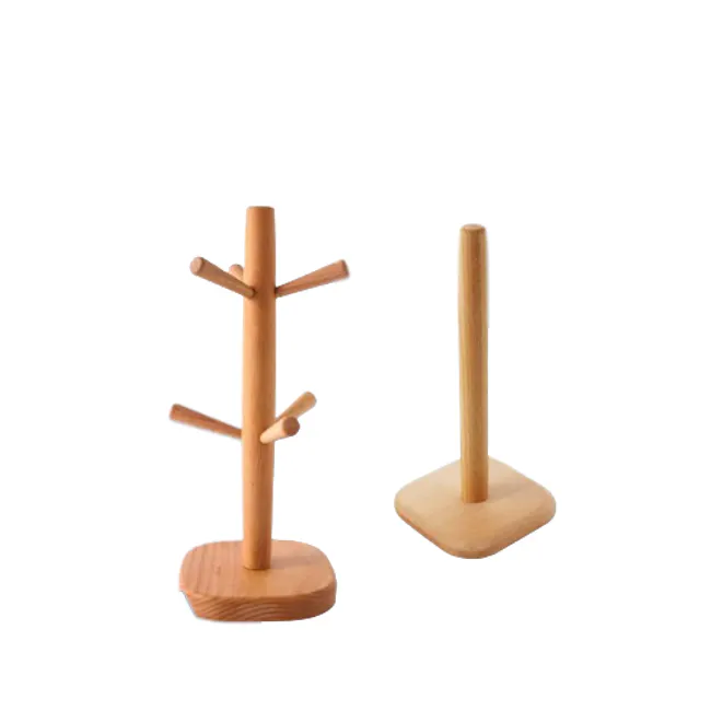 Beech Wood Mug Kitchen Paper Holder