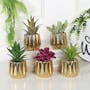 Faux Sisal in Gold Planter - 2