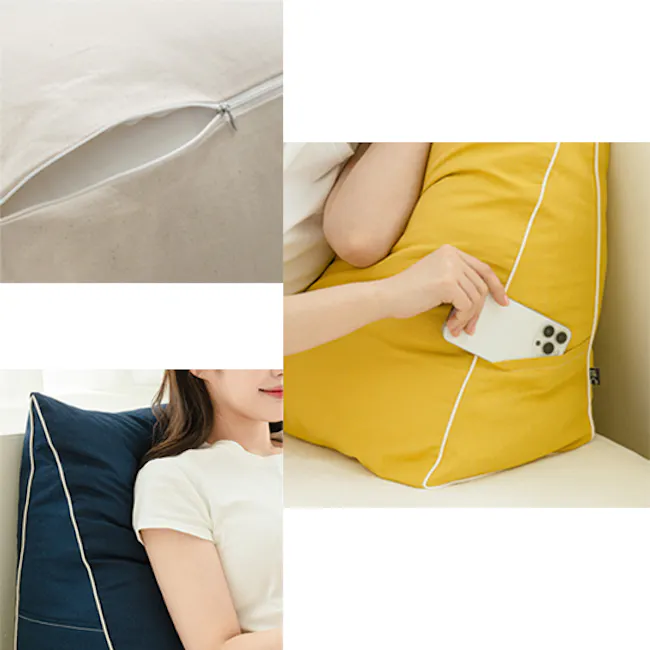 Jiro Triangle Cushion - Sandstone - 4