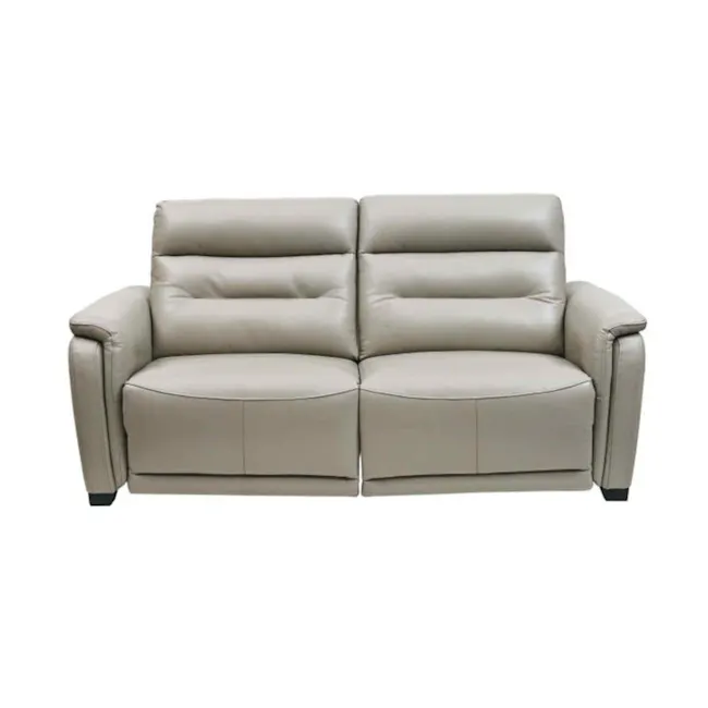 METROPOLIS Full Leather 3 Seater Incliner Sofa (Grey) - 1