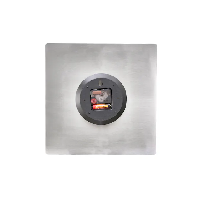 Ronne Square Stainless Steel Wall Clock - 5