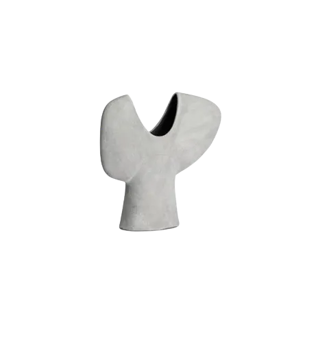 Bloomingville Terra-Cotta Abstract, Distressed Grey Vase