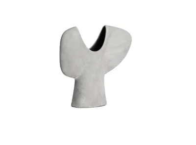 Bloomingville Terra-Cotta Abstract, Distressed Grey Vase