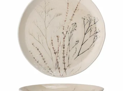 Bea Plate, Nature, Stoneware (27.5cm)